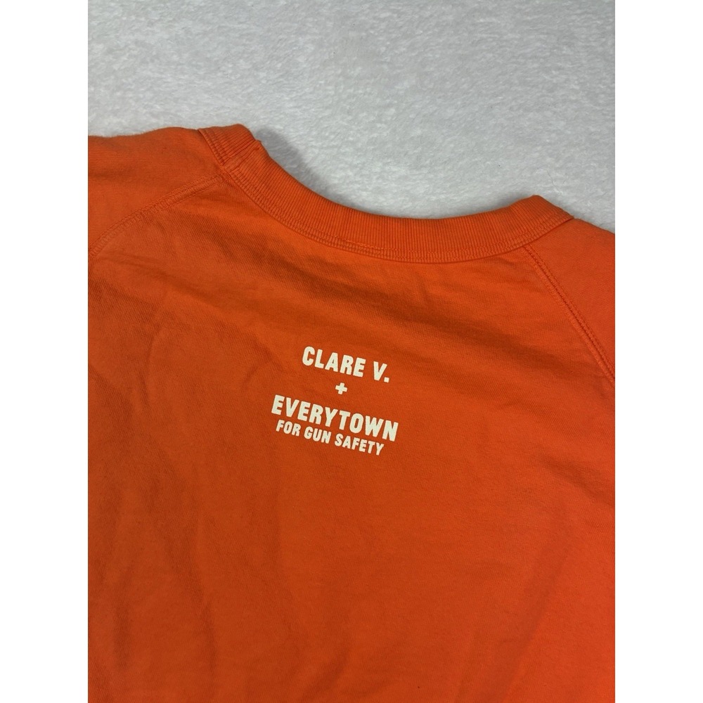 Clare V X Everytown For Gun Safety Orange Sweater Size Small - Picture 5 of 7